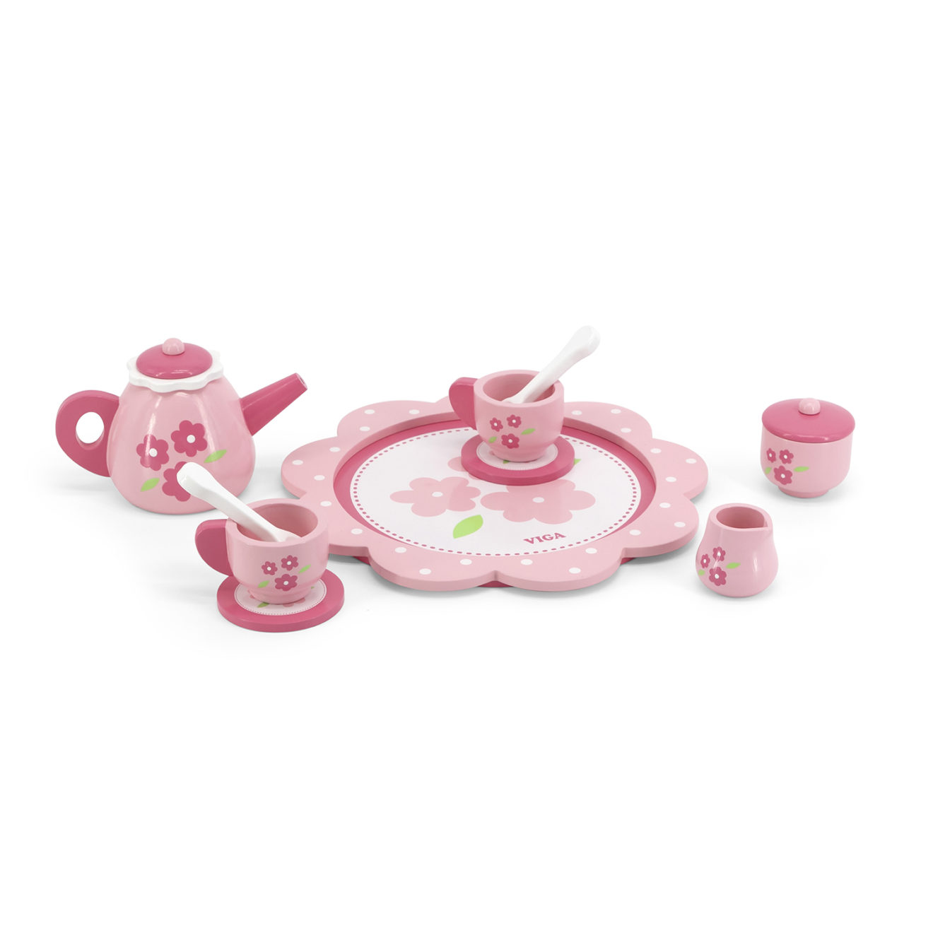 Wooden Tea Set Pink - RGS Group